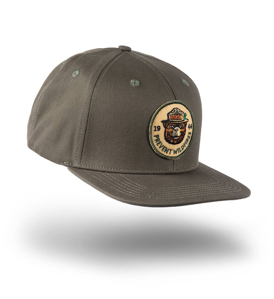 Smokey Bear Ranger Flat Bill Hat - Forest