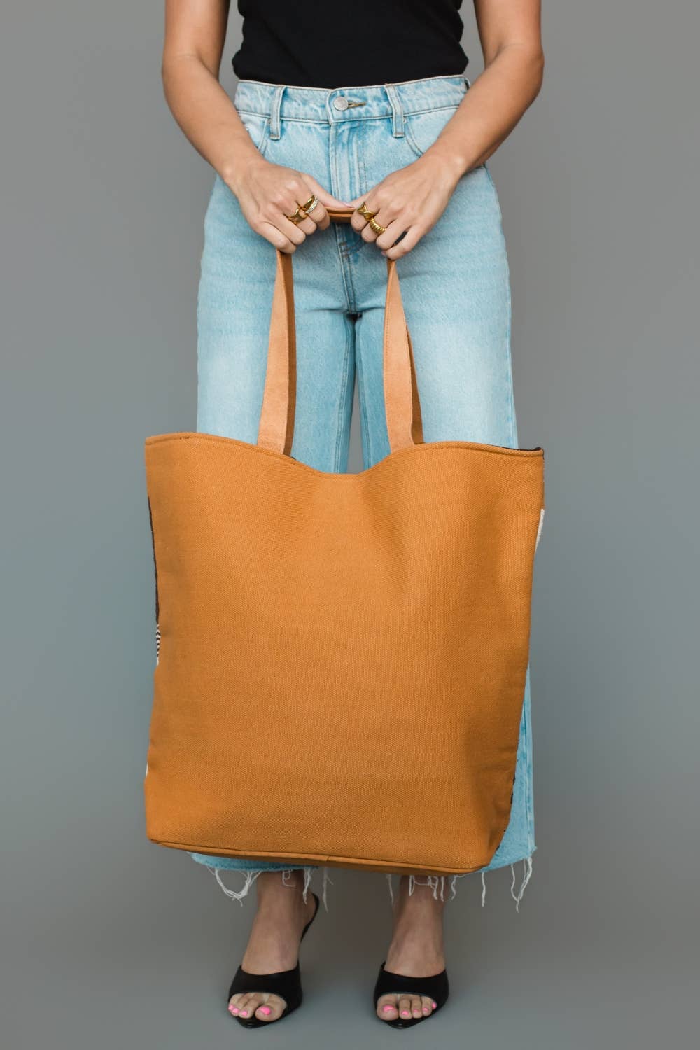 Camel, Brown & Cream Western Tote