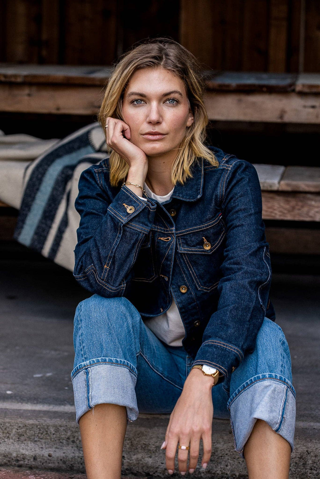 Women | Artcher Jacket | 14oz Broken Twill Denim - Ocean