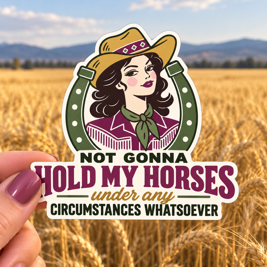 Not Gonna Hold My Horses Sticker