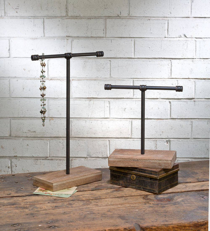 Industrial T-Bar Jewelry Stands
