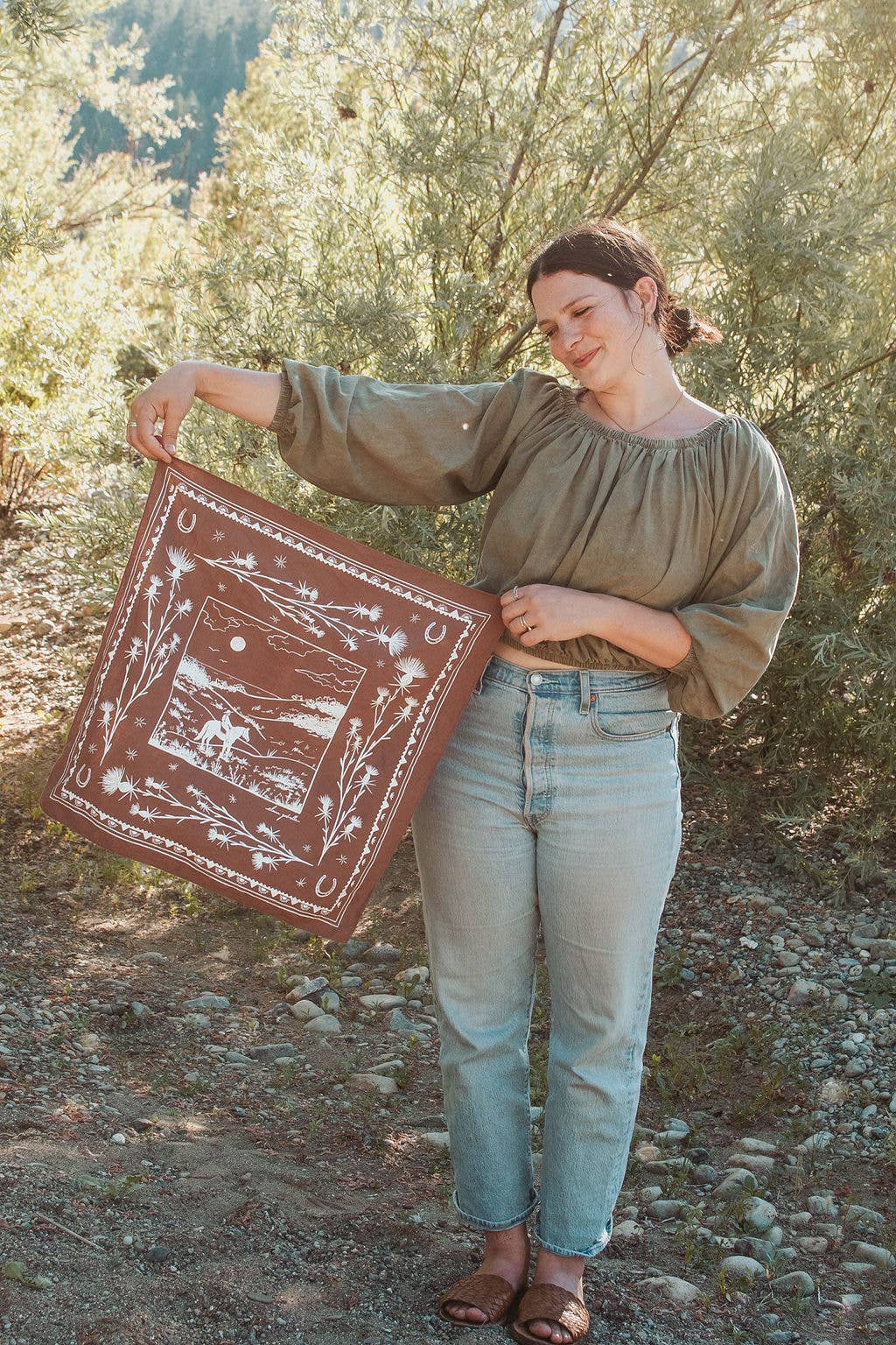 Sendero Bandana - Western Cowgirl Landscape Accessory