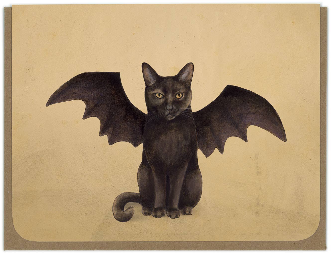 Tiny Bat Cat - Blank Card