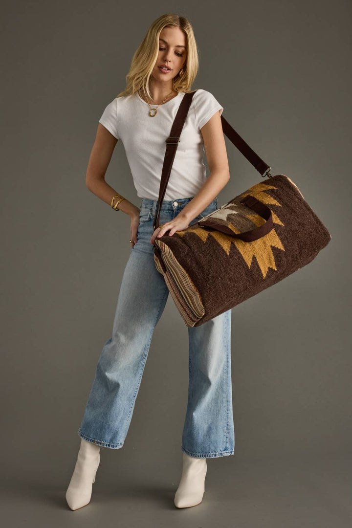 Brown, Tan & Cream Western Duffel