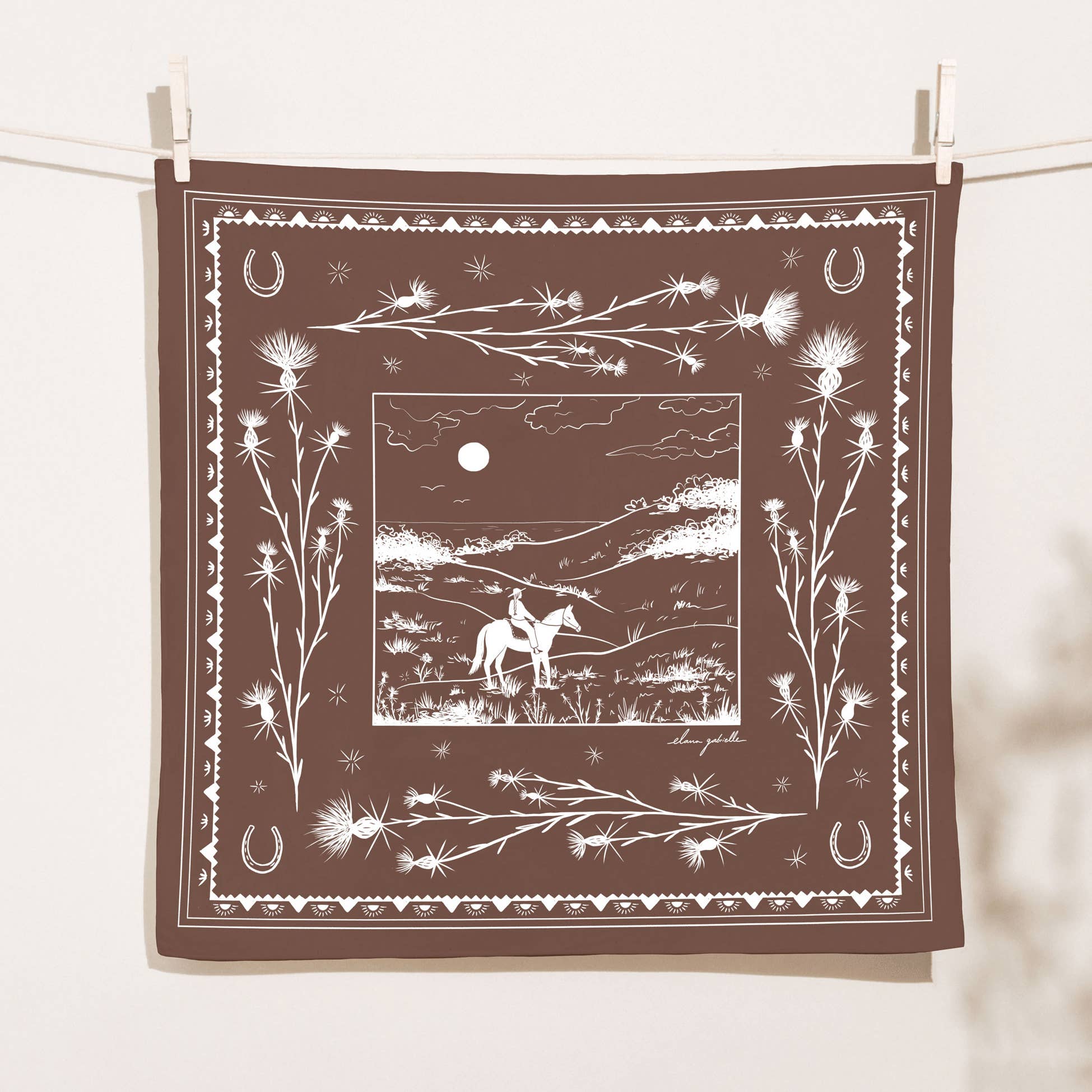 Sendero Bandana - Western Cowgirl Landscape Accessory