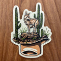 Coyote Hat - 4 Inch Matte Vinyl Western Saguaro Nature Sticker