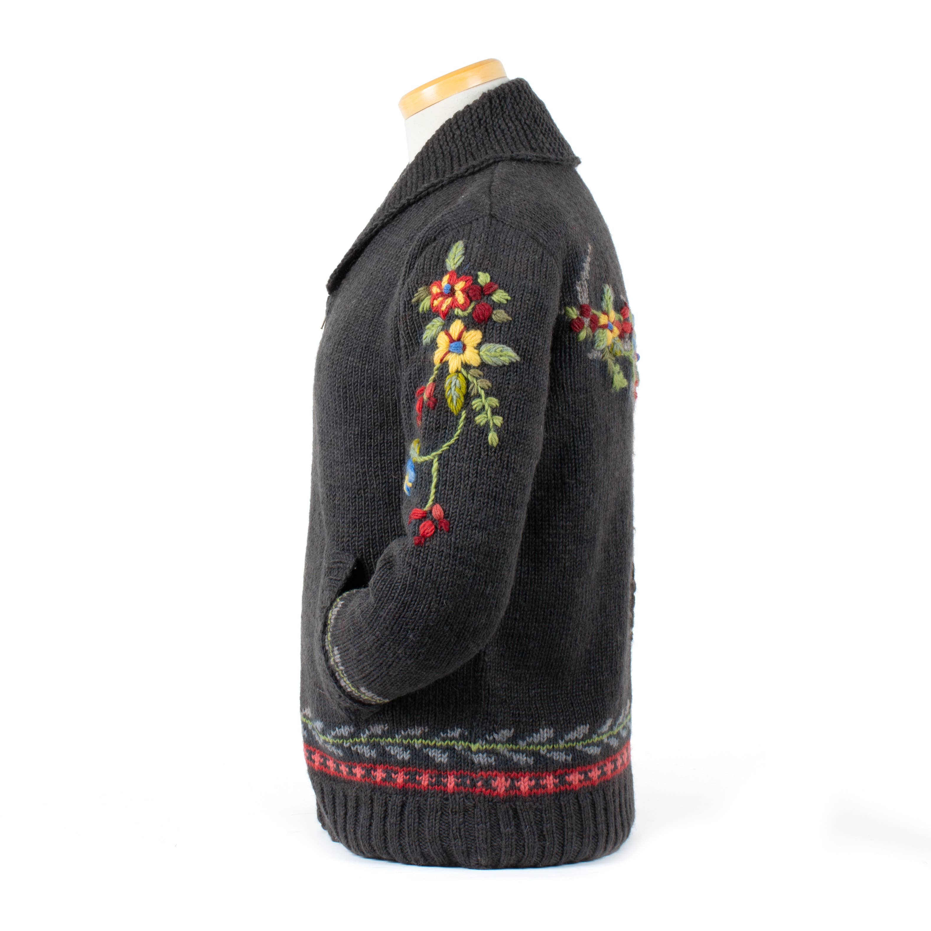 Hartley Knit Sweater with Floral Antler Design