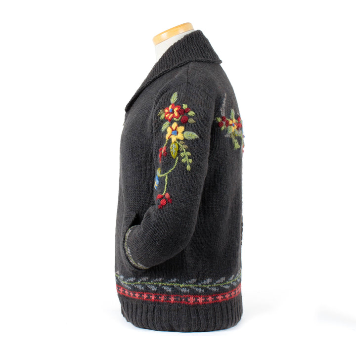 Hartley Knit Sweater with Floral Antler Design