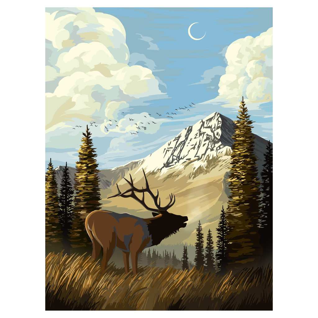 Roaming Elk Outdoor Blanket