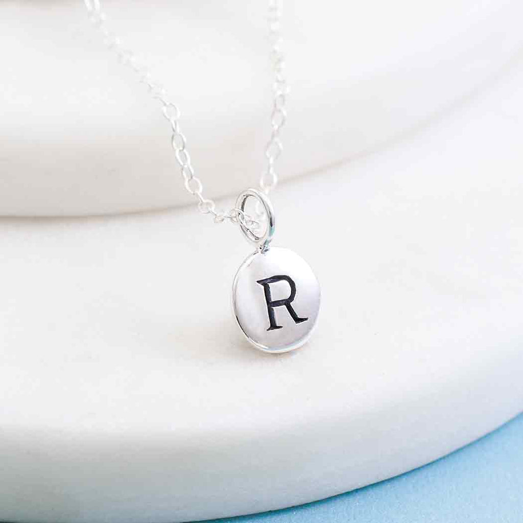 Sterling Silver Initial Charm Necklace