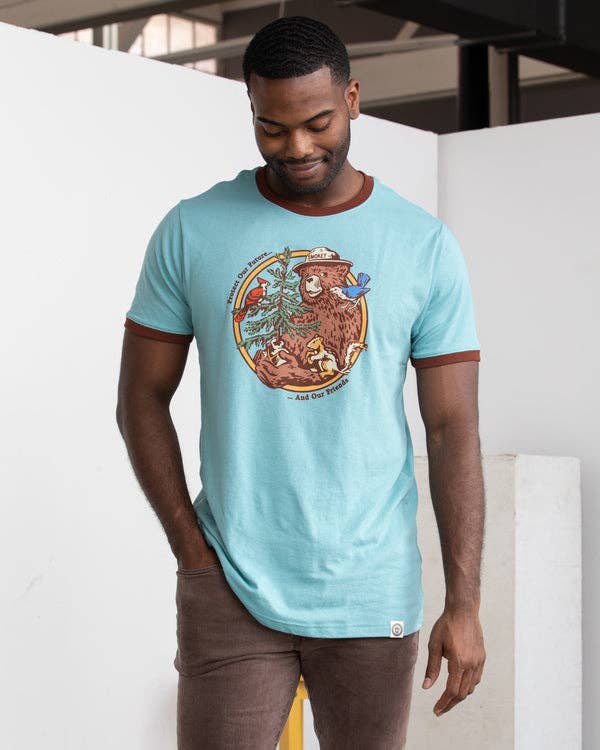 T-Shirt Smokey's Friends Ringer Unisex Short Sleeve