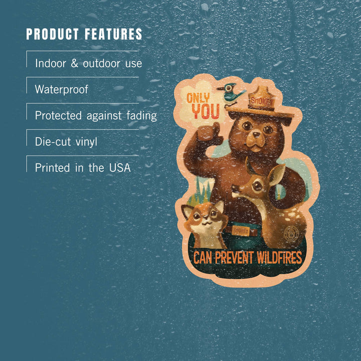 Sticker Smokey Bear, Only You, Oil Painting Sticker