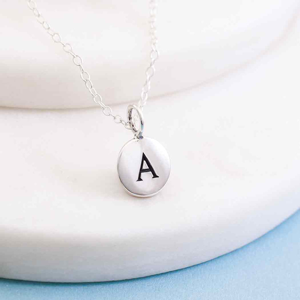 Sterling Silver Initial Charm Necklace
