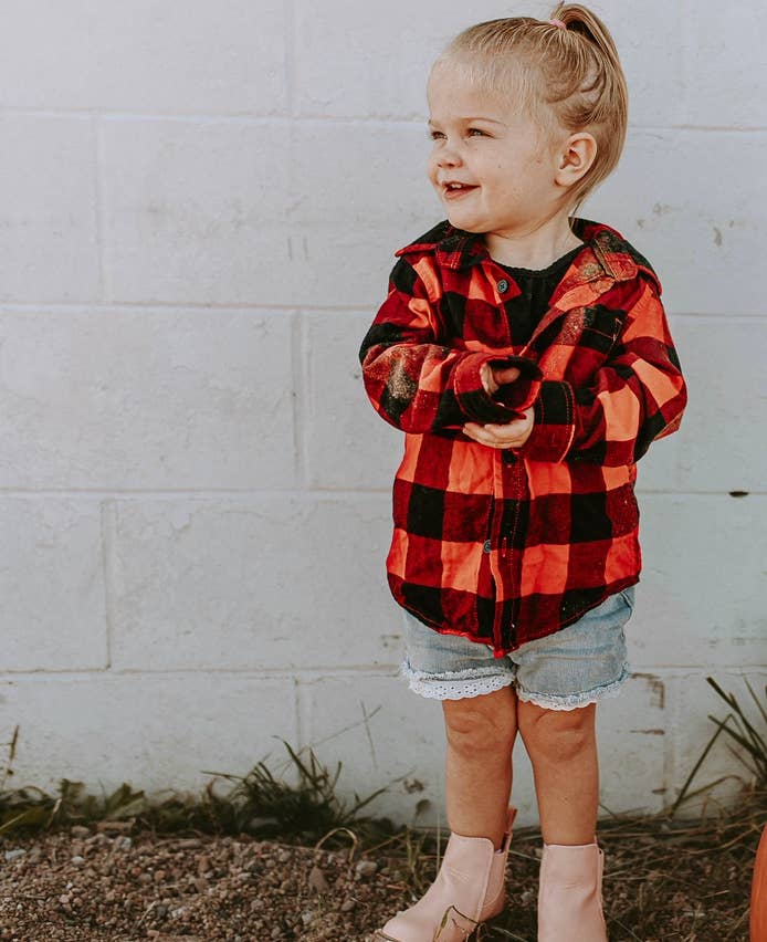 Toddler Upcycled bleached flannels