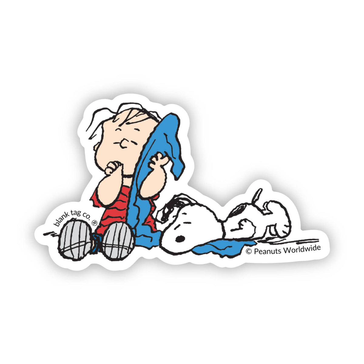 Peanuts® Waterproof Sticker - Linus and Snoopy