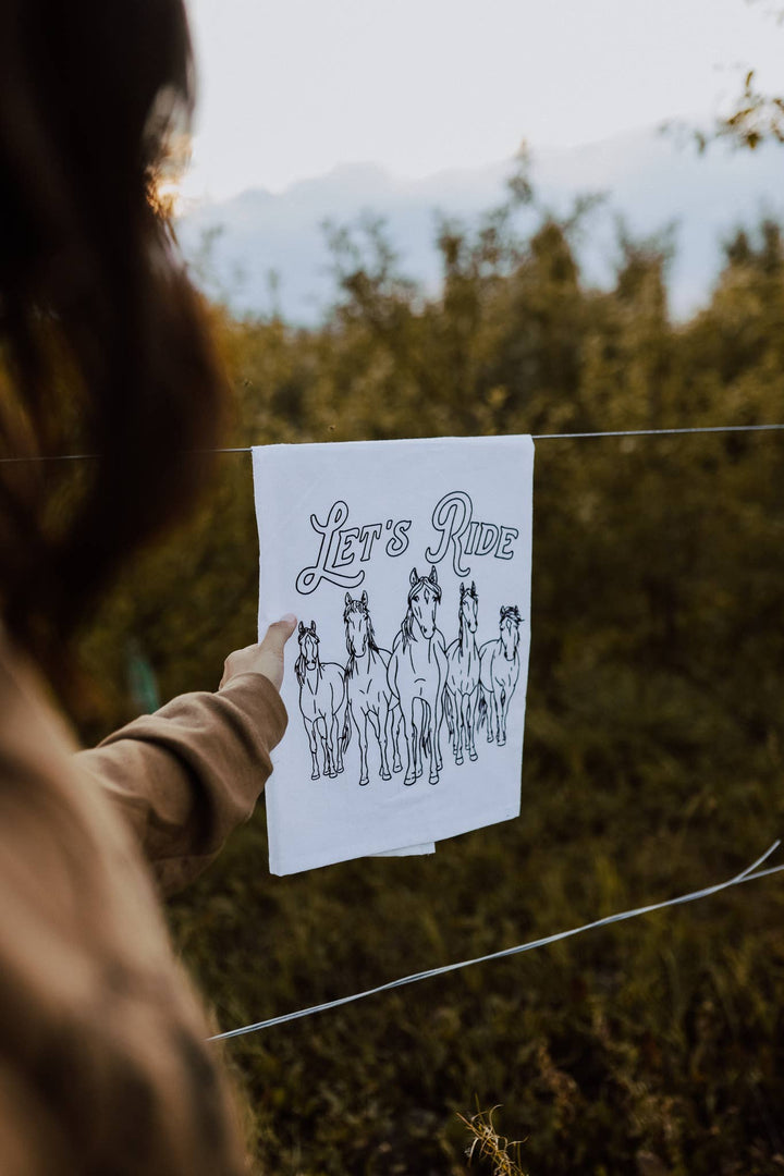 Tea Towel - Let's Ride