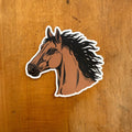 Bay Horse - 3 Inch Matte Vinyl Sticker