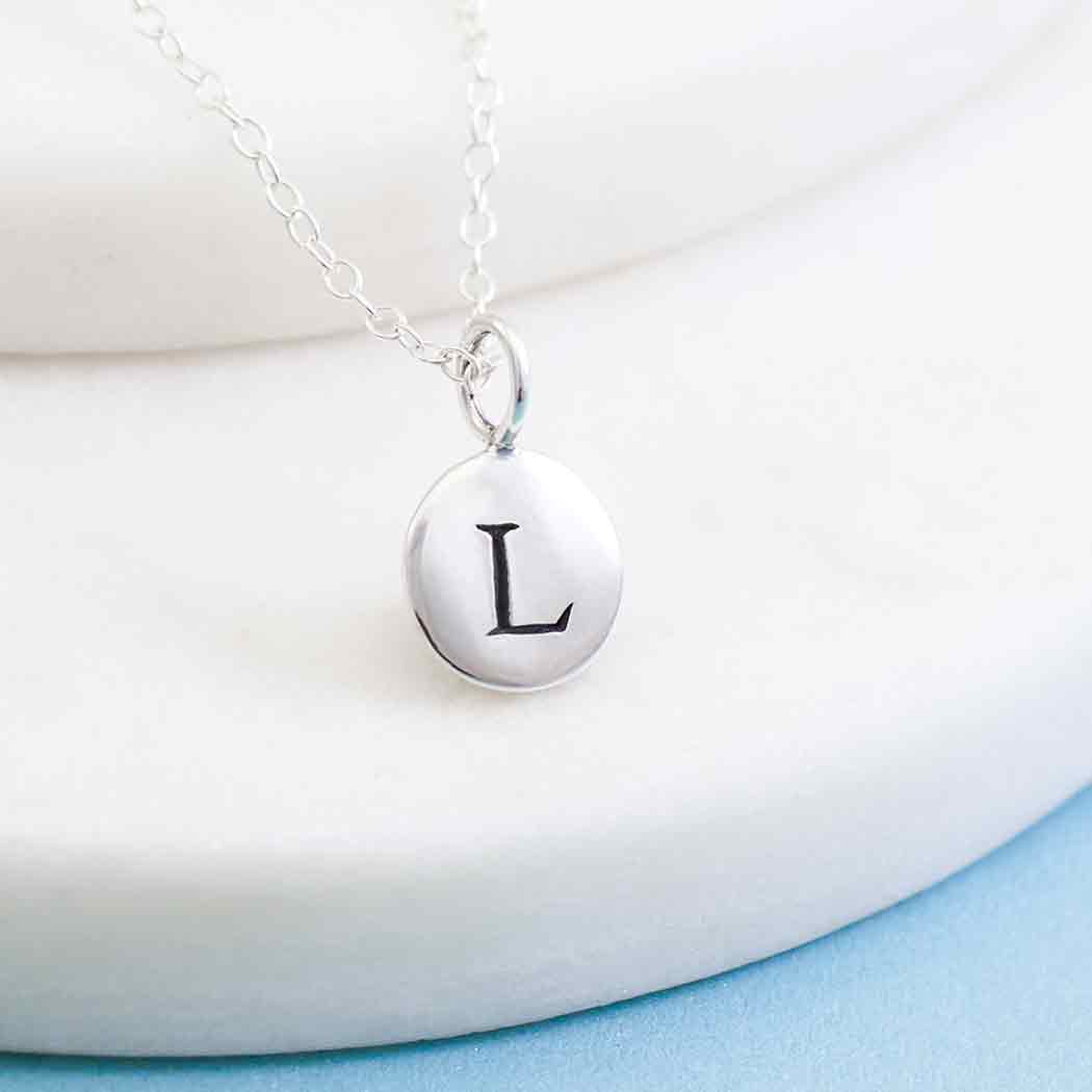 Sterling Silver Initial Charm Necklace