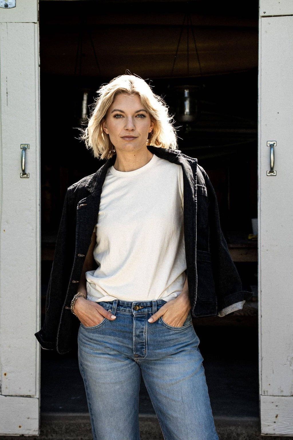 Women | Scout Blazer | 140z  Denim Chore Blazer - Black
