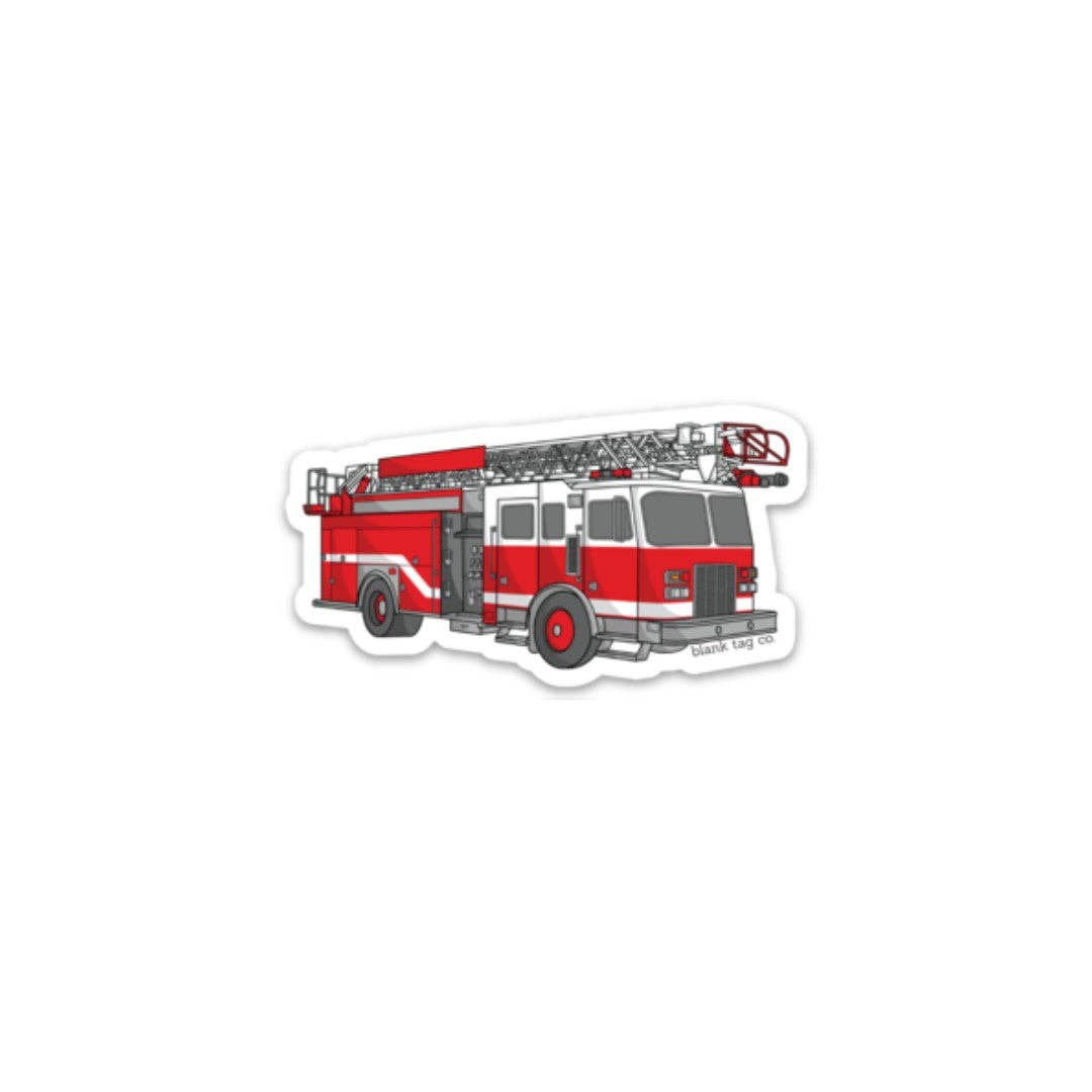 Blank Tag Co.®  Waterproof Sticker - Firetruck