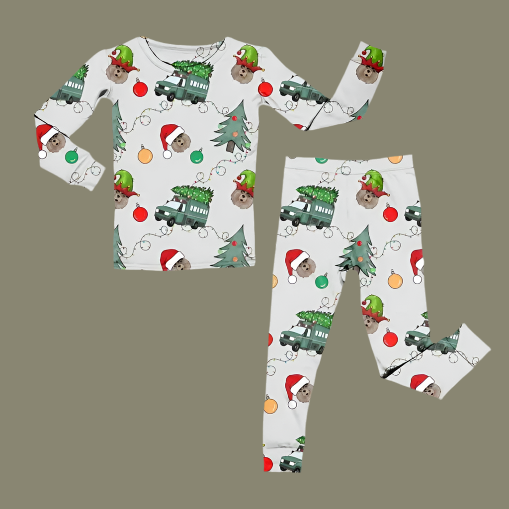 2-Piece Christmas Wildland Pajama Set
