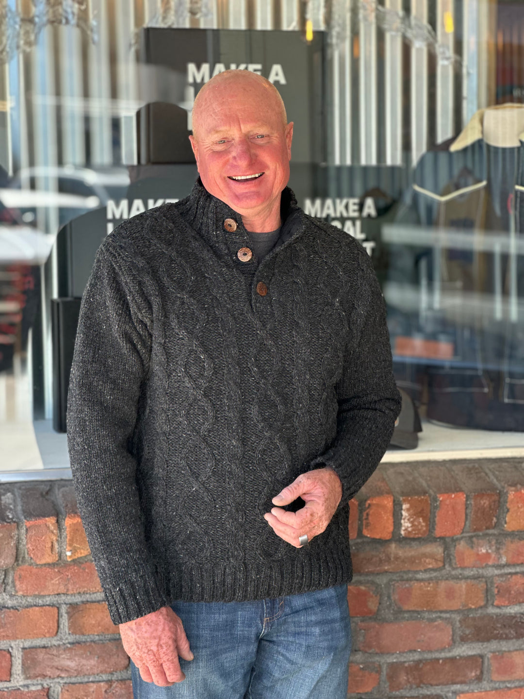 Connery - Cable Knit Wool Pullover Sweater
