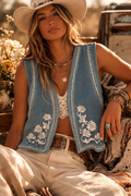 Sierra Bloom Embroidered Vest