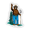 Smokey Bear® Waterproof Sticker - Smokey With A Shovel