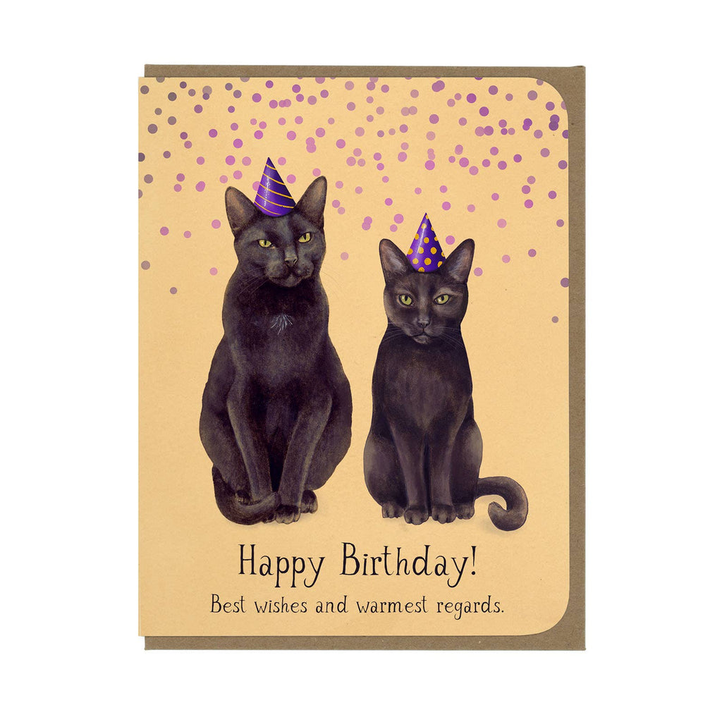 BIRTHDAY - Black Cats - Greeting Card 