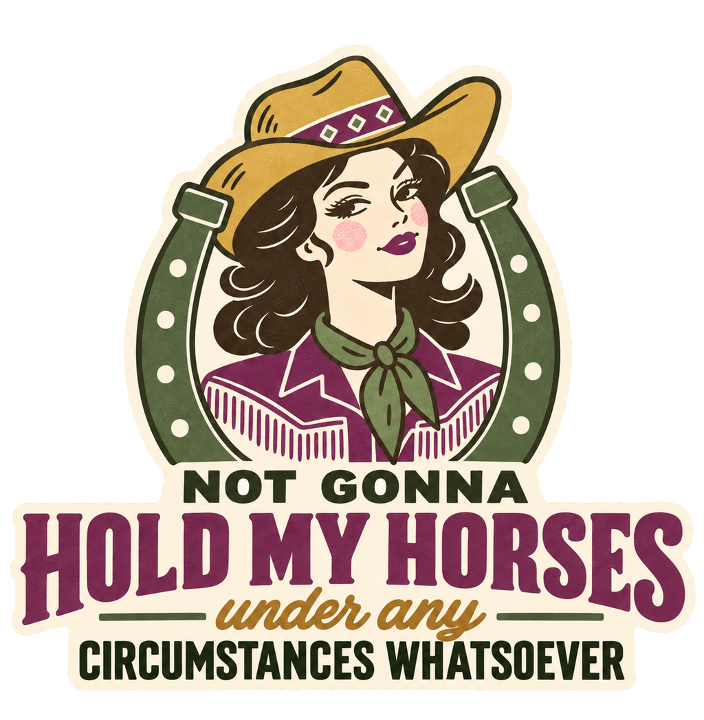 Not Gonna Hold My Horses Sticker