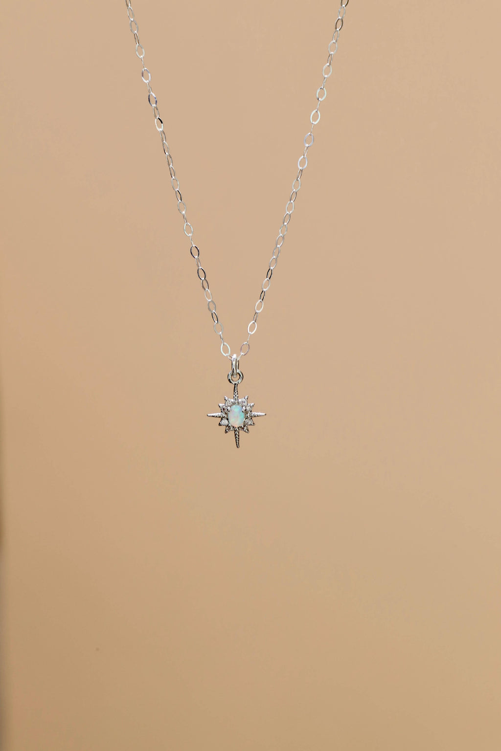 OPAL STAR NECKLACE- SILVER