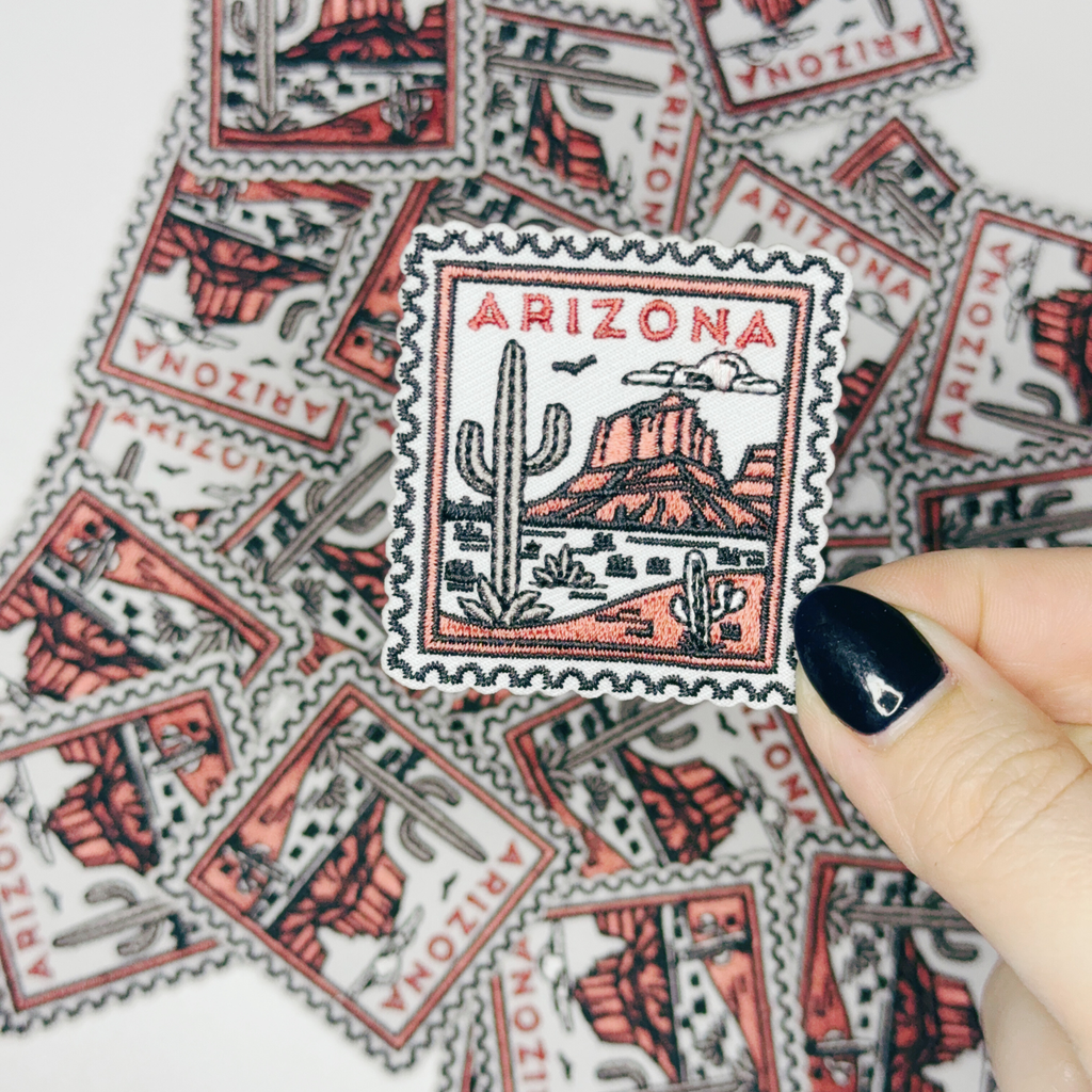 2" Arizona Stamp -  Embroidered Hat Patch