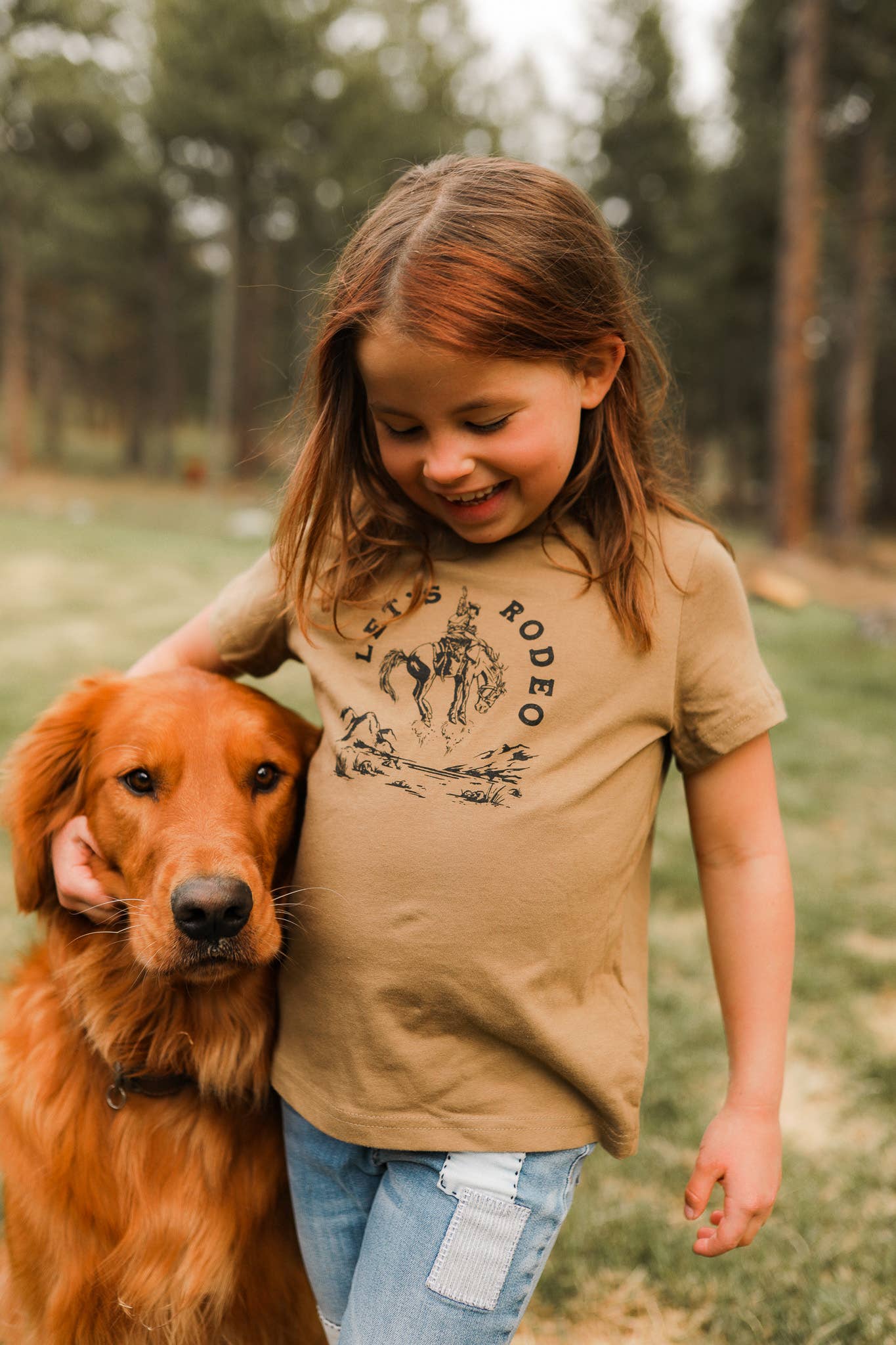 Let's Rodeo Toddler Tee- Coyote Brown
