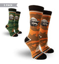 Smokey 2 Pack crew socks green