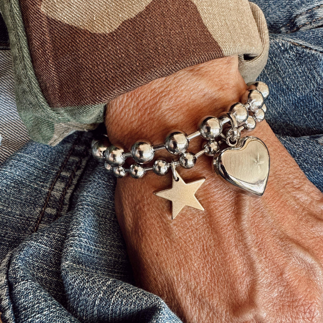 Brass Star Charm Bracelet 