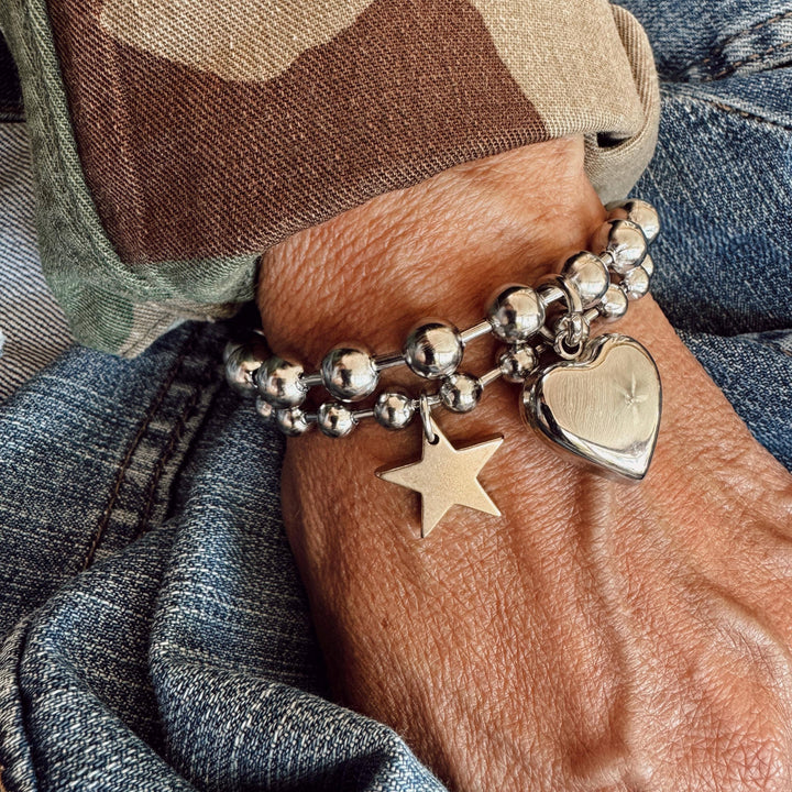 Brass Star Charm Bracelet 