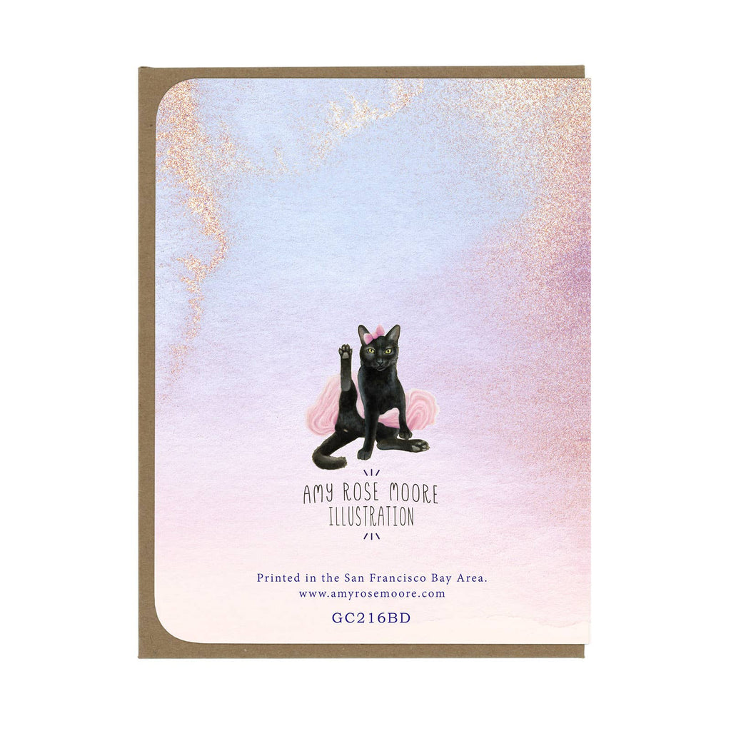 BIRTHDAY - Magical Flying Cat - Greeting Card 