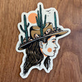 Desert Woman - 4 Inch Matte Vinyl Western Cactus Cowgirl Sticker