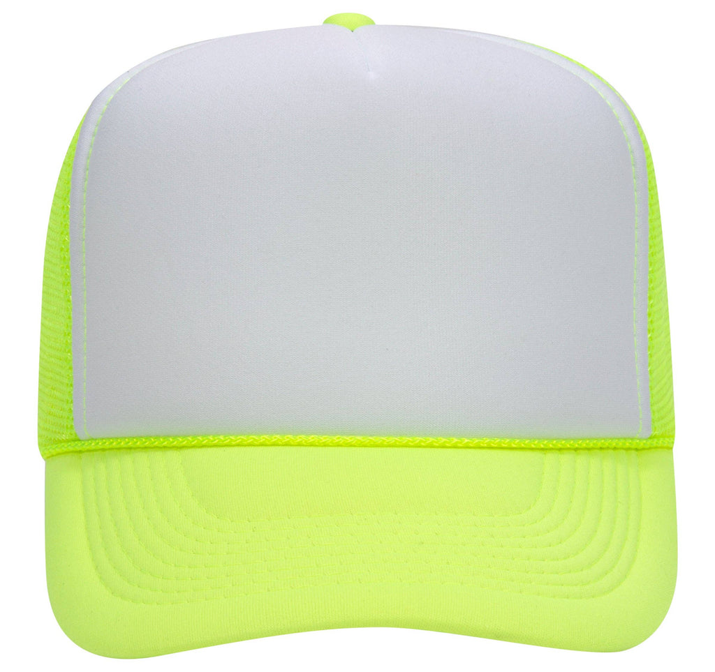 Otto 55-133 5-Panel High Crown Foam Trucker Hats - Neon Colors