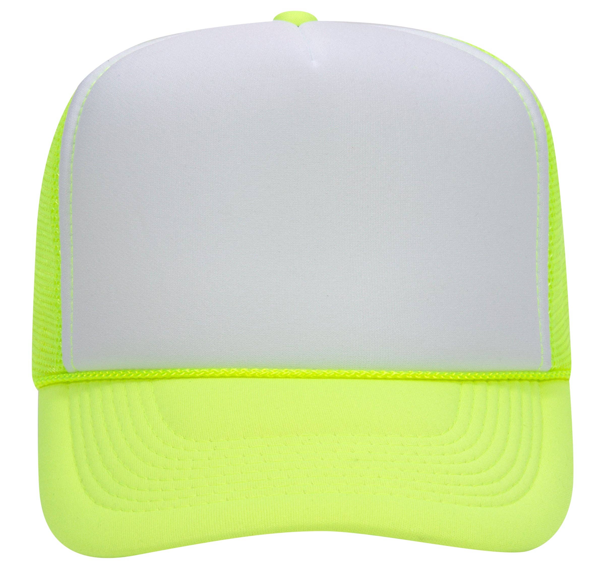 Otto 55-133 5-Panel High Crown Foam Trucker Hats - Neon Colors