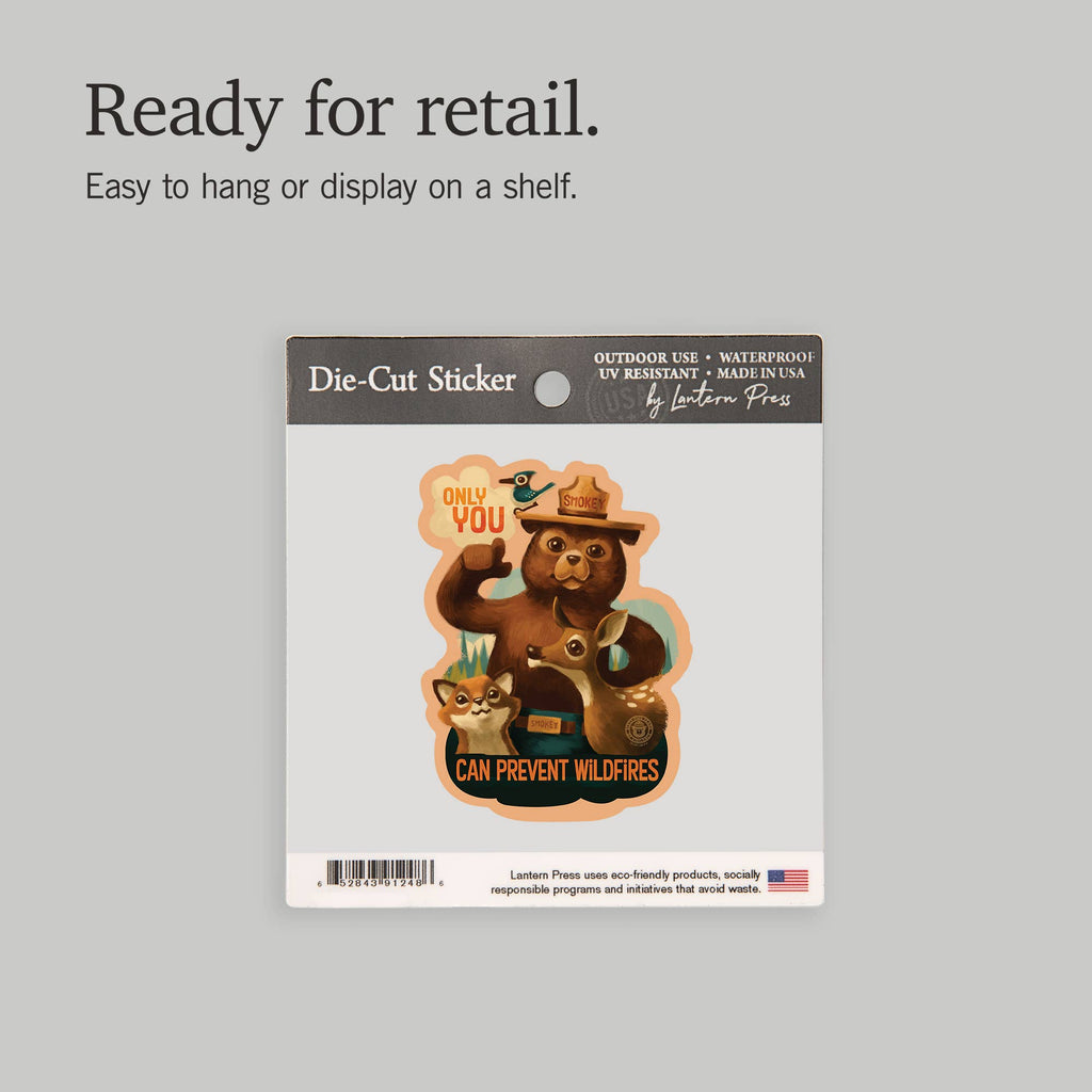 Sticker Smokey Bear, Only You, Oil Painting Sticker