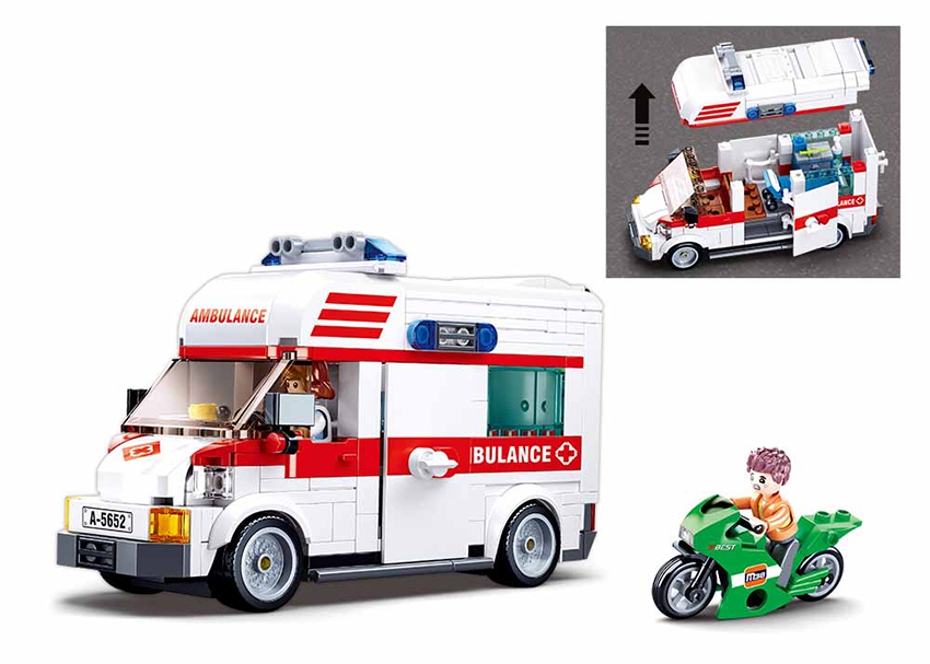 Town Ambulance Building Brick Kit (328 pcs)