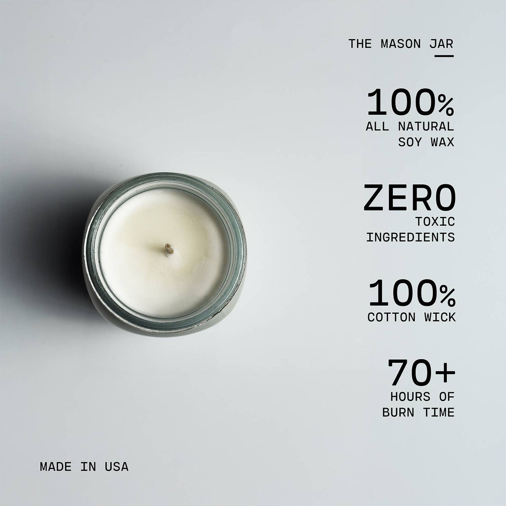 13 oz Mason Jar Candle: Santal Fir