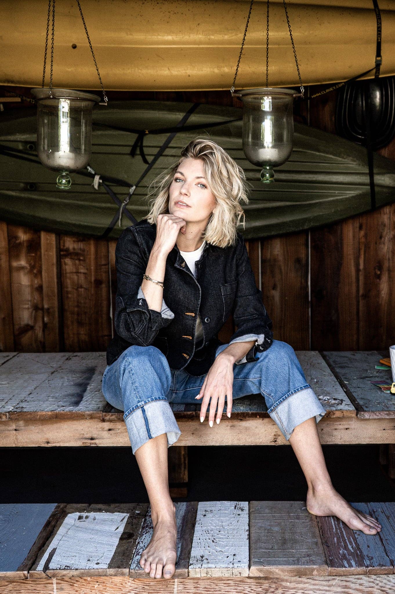 Women | Scout Blazer | 140z  Denim Chore Blazer - Black