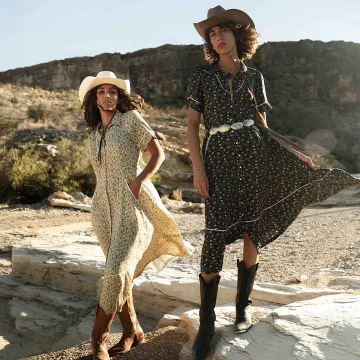 La Dahlia Dress - Desert Rose - Cream