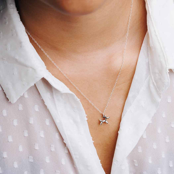 Sterling Silver Balloon Dog Necklace