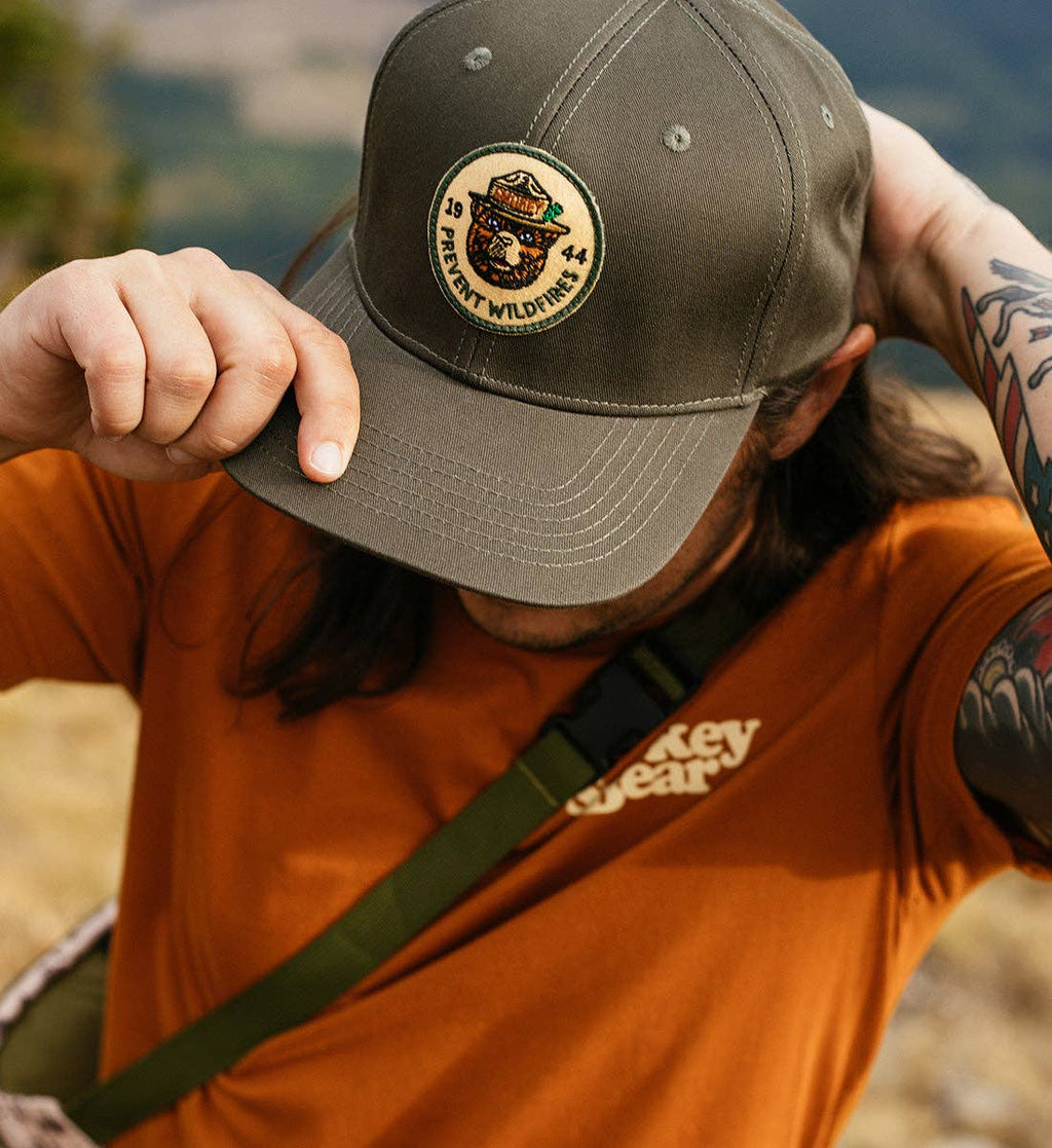 Smokey Bear Ranger Flat Bill Hat - Forest