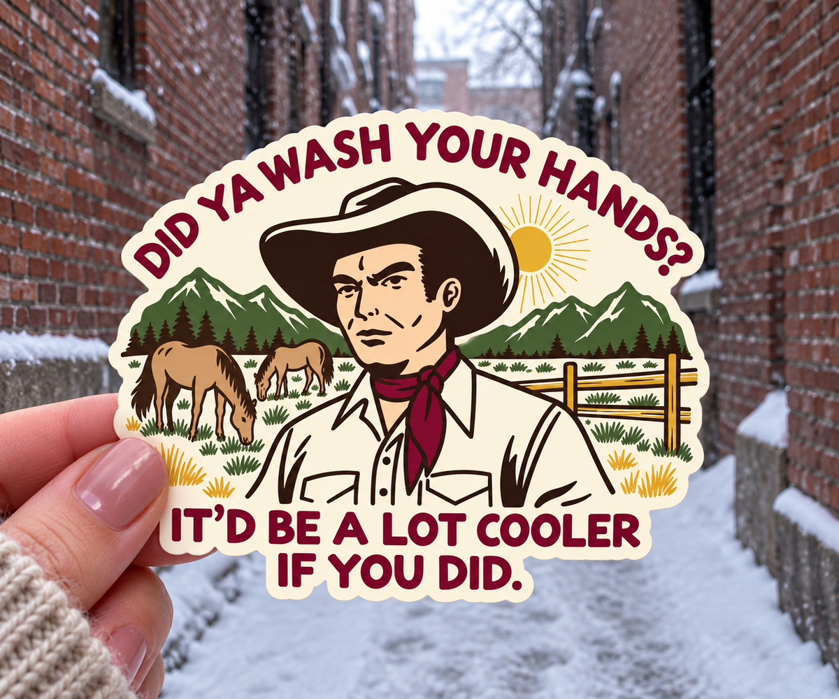 Did Ya Wash Your Hands Sticker