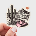 Long Live Rad Women Sticker - cowgirl, west, pink, cactus