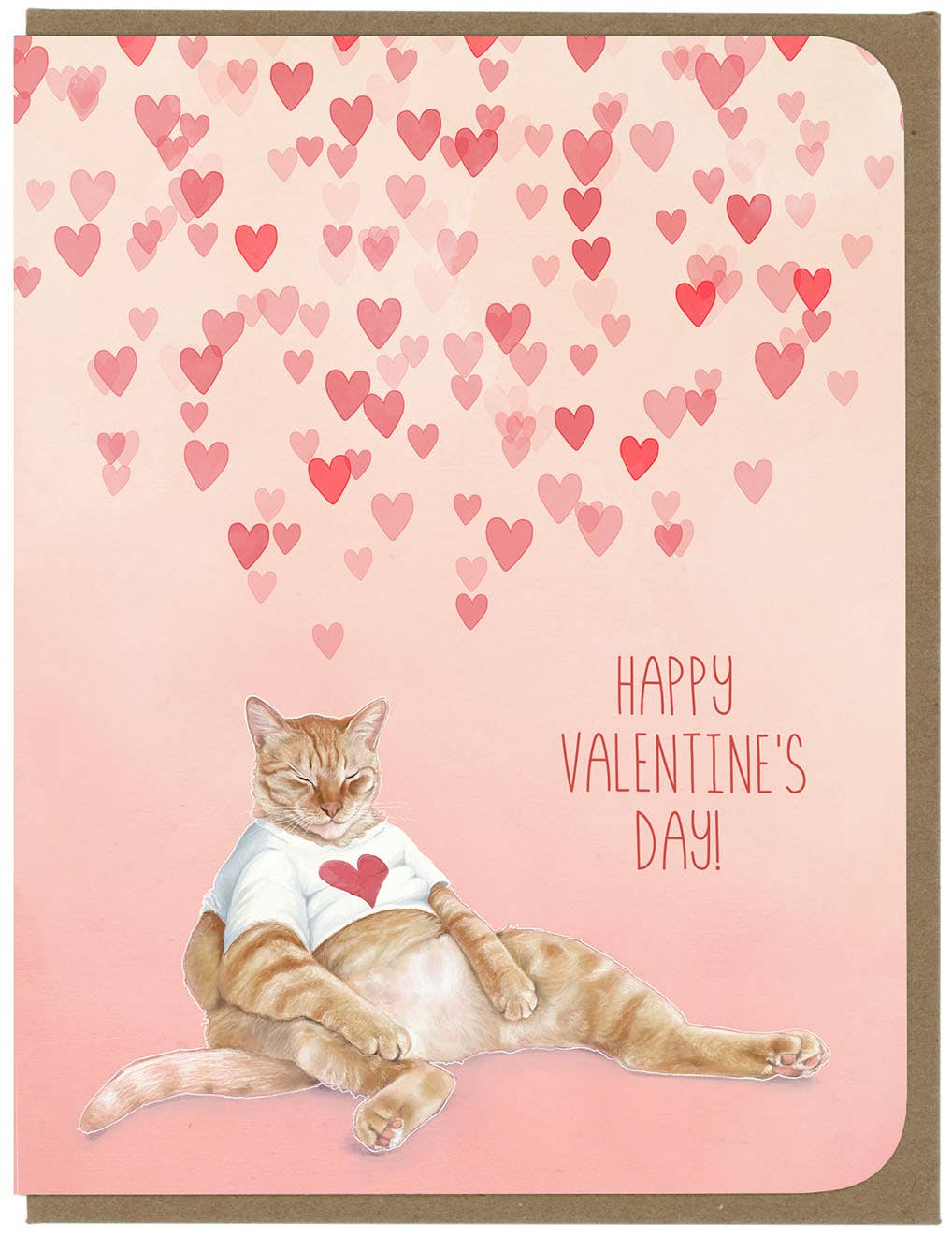 Valentine's Day - Orange Tabby Love - Greeting Card 